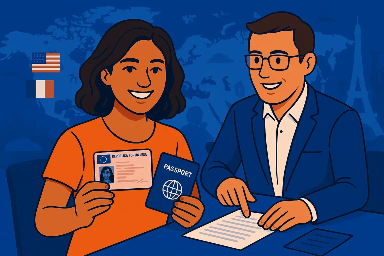 Ilustração carta de condução para expatriados